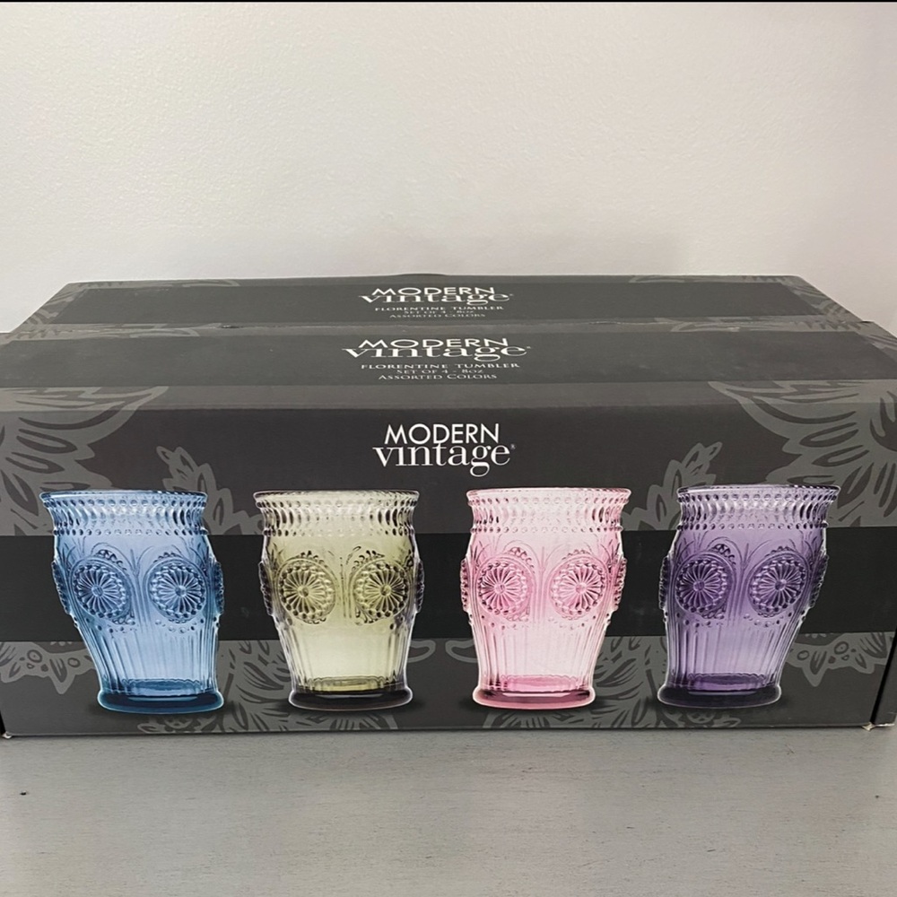 Vintage style glass tumblers